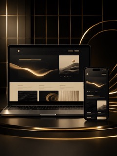 Сайт на ноутбуке и смартфоне